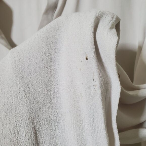 Soft Surroundings Gauze Tunic Top Size L Petite 3/4 Roll Tab Sleeve Womens - Picture 5 of 12